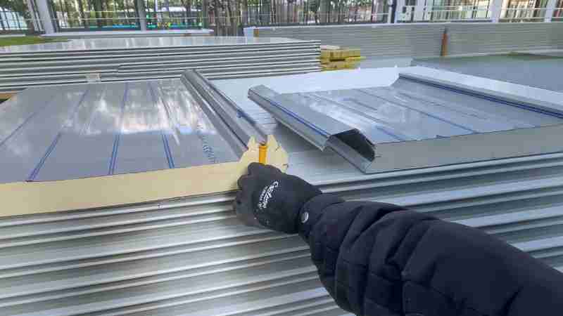 #sandwichpanel #panel #installation #fireproof #Insulation #polyurethane #rockwool #steelstructure #curtainwall #roofpanel #roofpanels #rainproof - Digital concept art for illustrative purpose, tags: la de vers des - Monok